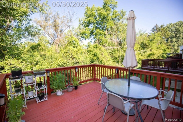 2062 Preserve Cir W, Canton, MI 48188 - deck featuring outdoor dining area