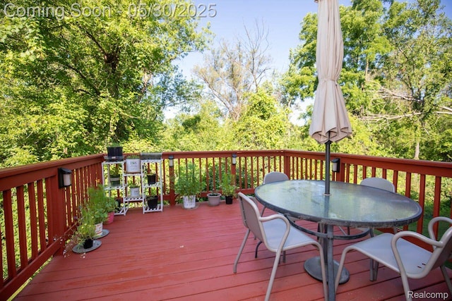 2062 Preserve Cir W, Canton, MI 48188 - wooden deck featuring outdoor dining space