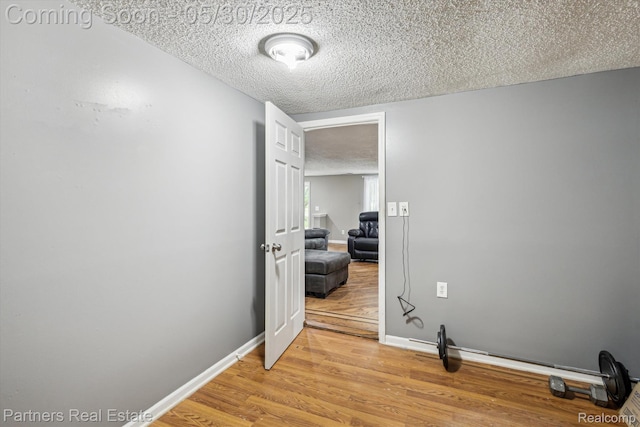 11651 Mason Rd, Webberville, MI 48892 - empty room featuring light wood-style flooring, a textured ceiling, and baseboards