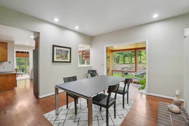 3805 Penberton Ct, Ann Arbor, MI 48105 - dining area featuring wood finished floors, recessed lighting, and baseboards
