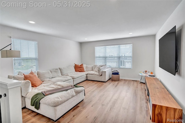 8811 Pioneer St, Washington, MI 48094 - living area with light wood-style flooring and recessed lighting