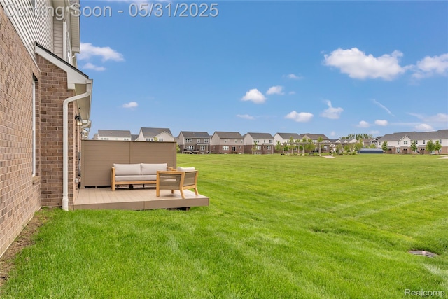 8811 Pioneer St, Washington, MI 48094 - view of grassy yard with a residential view and an outdoor living space