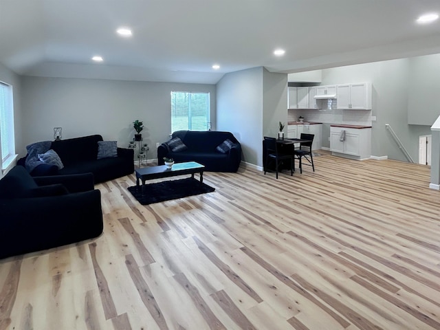 5098 N Center Rd, Flint, MI 48506 - living room with light wood finished floors, recessed lighting, and baseboards