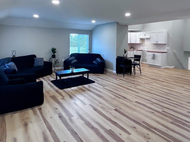 5098 N Center Rd, Flint, MI 48506 - living room with light wood-style flooring, recessed lighting, and baseboards