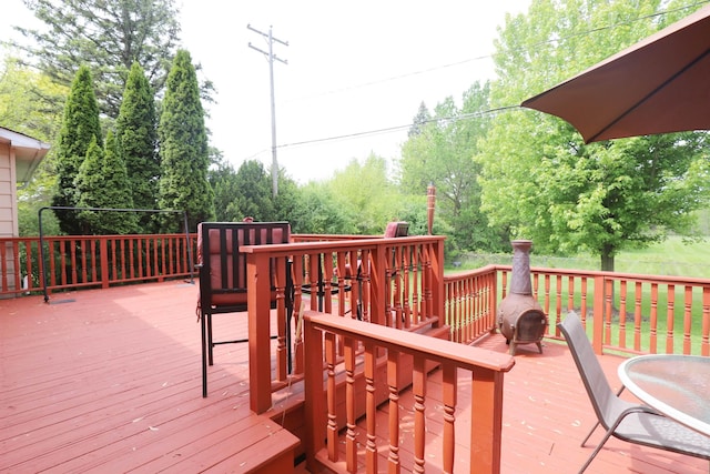 1029 N Linden Rd, Flint, MI 48532 - view of wooden terrace
