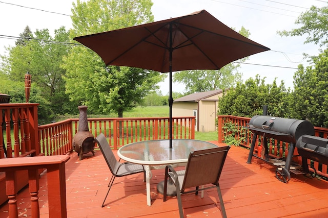 1029 N Linden Rd, Flint, MI 48532 - deck with outdoor dining area