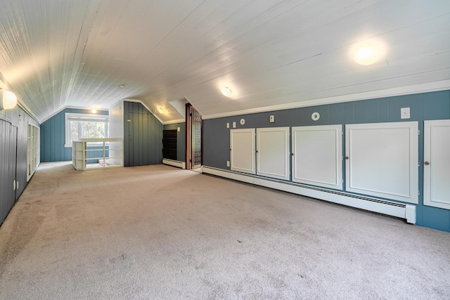 7938 E Dr N, Battle Creek, MI 49014 - bonus room with baseboard heating, carpet floors, and vaulted ceiling