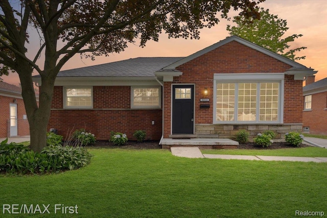31111 Angeline Ct E, Saint Clair Shores, MI 48082 - view of front of property featuring a front lawn and brick siding