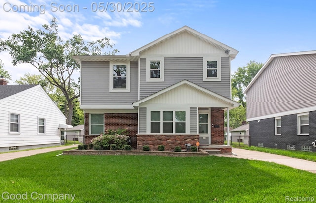 2520 Ellwood Ave, Berkley, MI 48072 - view of front facade featuring brick siding and a front lawn