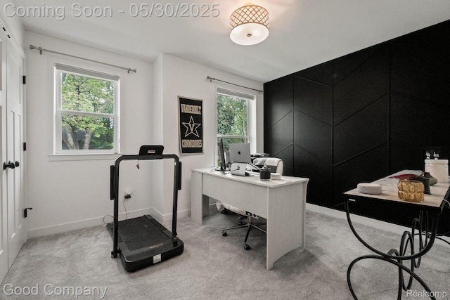 2520 Ellwood Ave, Berkley, MI 48072 - office area featuring light colored carpet and baseboards