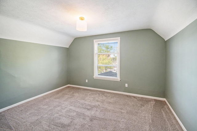 224 Spencer St NE, Grand Rapids, MI 49505 - additional living space with lofted ceiling, carpet flooring, baseboards, and a textured ceiling