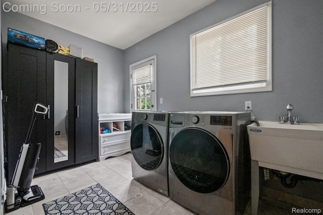 1916 Squirrel Valley Dr, Bloomfield Hills, MI 48304 - washroom featuring washer and dryer and light tile patterned flooring