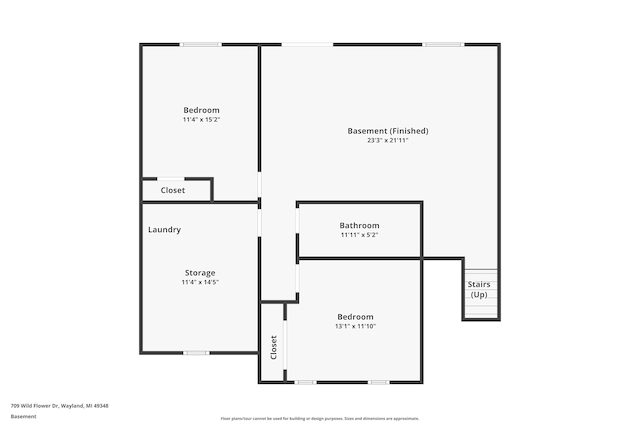 709 Wild Flower Dr, Wayland, MI 49348 - floor plan / room layout