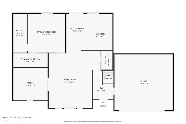 709 Wild Flower Dr, Wayland, MI 49348 - home floor plan
