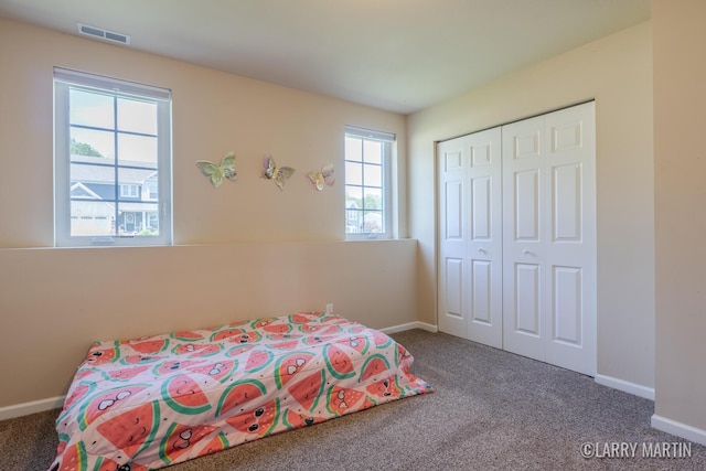 709 Wild Flower Dr, Wayland, MI 49348 - carpeted bedroom featuring a closet and baseboards