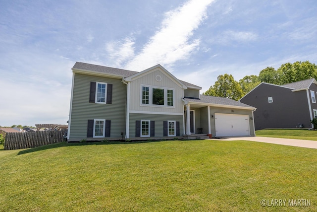 709 Wild Flower Dr, Wayland, MI 49348 - view of front of house with driveway, board and batten siding, and an attached garage