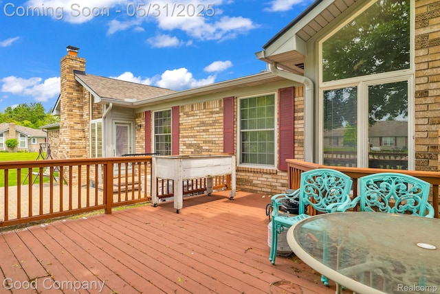 48757 Tilford Ct, Shelby Twp, MI 48315 - view of wooden deck