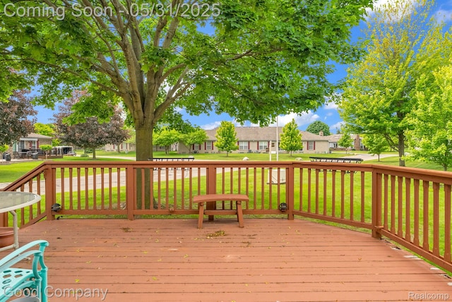 48757 Tilford Ct, Shelby Twp, MI 48315 - deck with a residential view and a yard