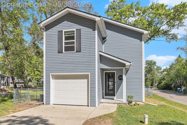 9475 Beechcrest Dr, White Lake, MI 48386 - view of front facade with an attached garage and concrete driveway