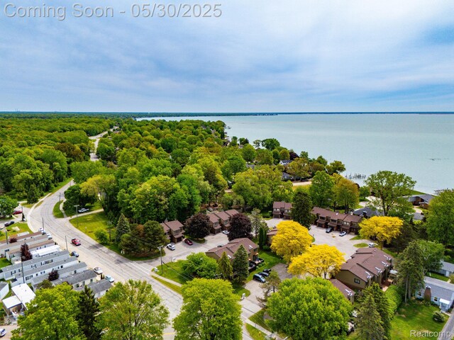 50820 Marsha Ln, New Baltimore, MI 48047 - aerial perspective of suburban area with a large body of water