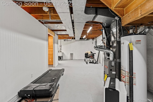 50820 Marsha Ln, New Baltimore, MI 48047 - unfinished below grade area with gas water heater