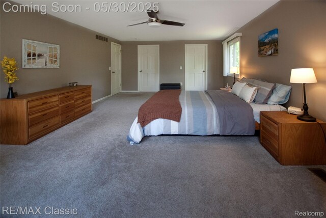 44500 Louvert Ct, Novi, MI 48375 - carpeted bedroom with ceiling fan and baseboards