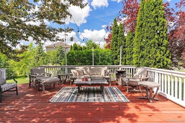 6241 Sapphire Ct, Grand Blanc, MI 48439 - deck with outdoor lounge area