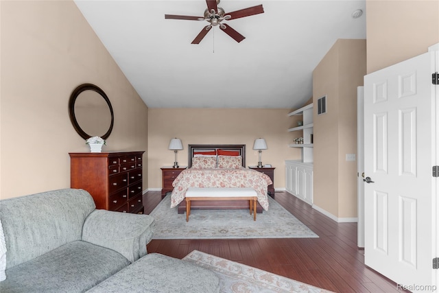 6241 Sapphire Ct, Grand Blanc, MI 48439 - bedroom featuring hardwood / wood-style floors, baseboards, and lofted ceiling