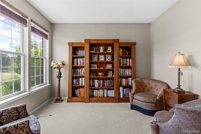 6241 Sapphire Ct, Grand Blanc, MI 48439 - living area featuring carpet floors and baseboards