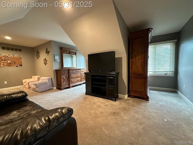 52006 Finch Ct, Shelby Twp, MI 48315 - living room featuring light carpet, baseboards, and plenty of natural light