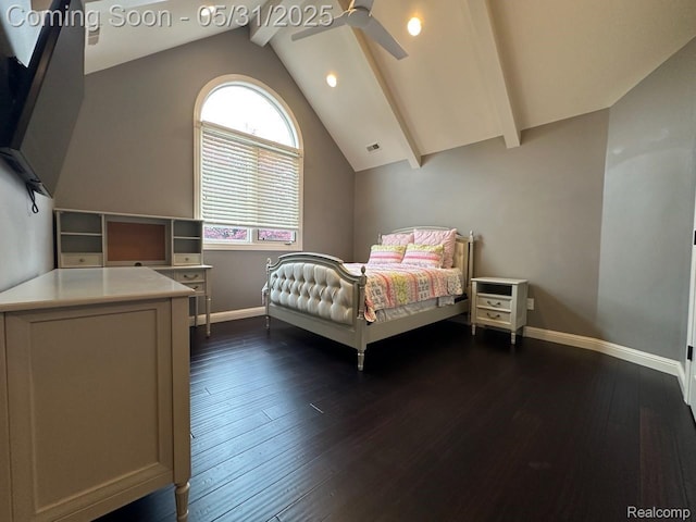 52006 Finch Ct, Shelby Twp, MI 48315 - bedroom featuring baseboards, dark wood finished floors, a ceiling fan, and recessed lighting
