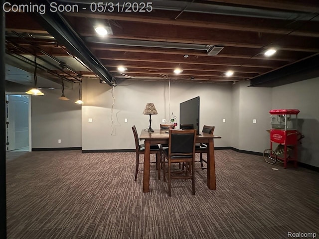 52006 Finch Ct, Shelby Twp, MI 48315 - dining area featuring carpet flooring and baseboards