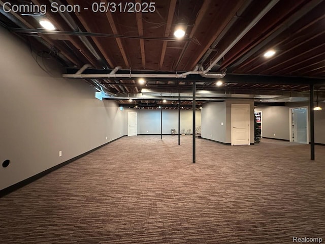 52006 Finch Ct, Shelby Twp, MI 48315 - finished basement with carpet floors and baseboards