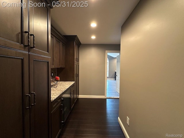 52006 Finch Ct, Shelby Twp, MI 48315 - corridor with recessed lighting, baseboards, and dark wood-style flooring