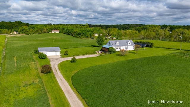 5777 N Broadway, Freeport, MI 49325 - overview of rural landscape featuring a forest