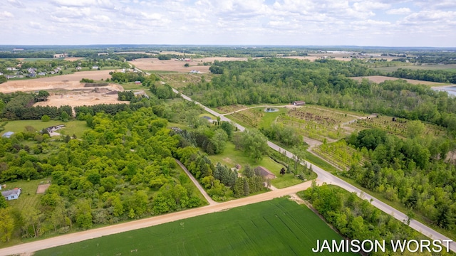 4403 4th St, Caledonia, MI 49316 - aerial overview of property's location with rural landscape