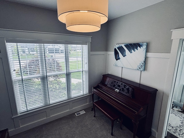 1692 Gloryfield Dr, Byron Center, MI 49315 - sitting room featuring wainscoting, carpet flooring, and a decorative wall