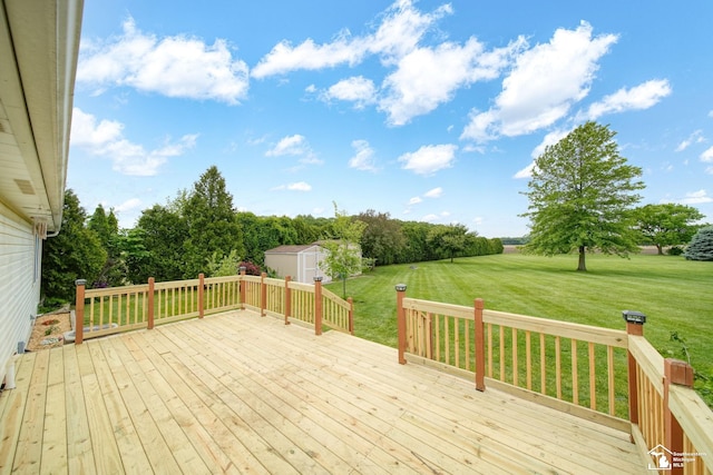 214 Roosevelt St, Dundee, MI 48131 - wooden deck with a lawn