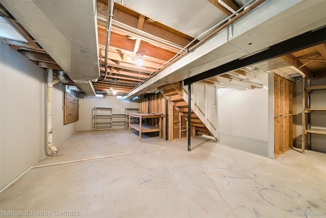 892 Hemlock Ct, Rochester, MI 48307 - unfinished basement with stairway