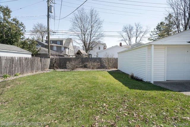 1205 S Bates St, Birmingham, MI 48009 - view of yard featuring a garage, an outdoor structure, and a residential view