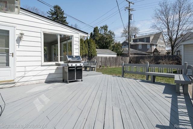 1205 S Bates St, Birmingham, MI 48009 - wooden deck featuring a grill