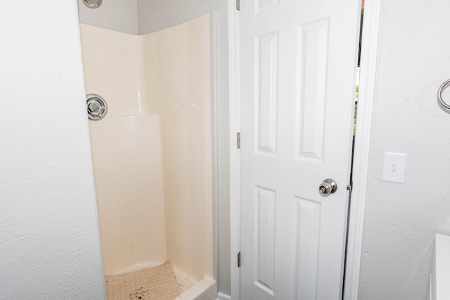 1226 Shakespeare Ave, Kalamazoo, MI 49001 - bathroom with a stall shower and a textured wall