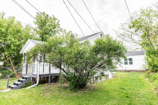 1226 Shakespeare Ave, Kalamazoo, MI 49001 - view of yard with a wooden deck