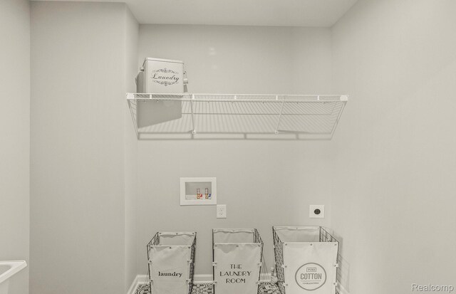 103 Addison Cir, Walled Lake, MI 48390 - washroom with hookup for an electric dryer, washer hookup, and baseboards