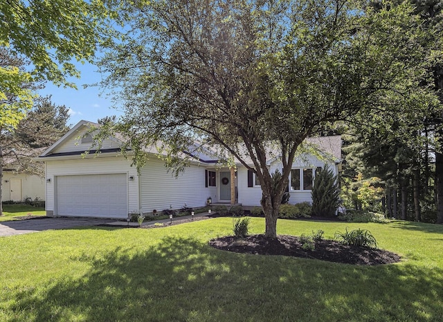 4465 Spinnaker Ln, Pleasant Lake, MI 49272 - view of front of property with a garage, driveway, and a front yard