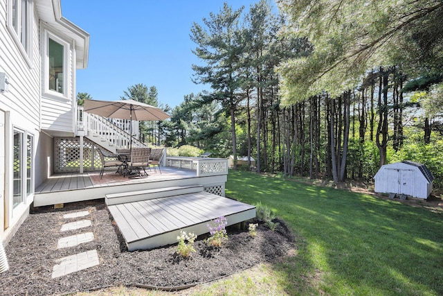 4465 Spinnaker Ln, Pleasant Lake, MI 49272 - view of green lawn with a deck
