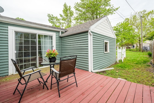 2630 Willa Dr, Saint Joseph, MI 49085 - wooden deck with a lawn