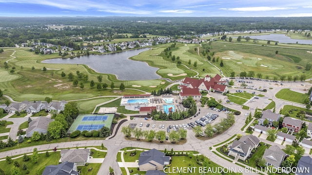 13944 Harrington Lndg, Holland, MI 49424 - aerial view of property's location with a large body of water, a golf course, and nearby suburban area