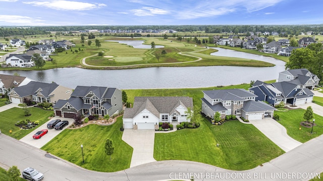 13944 Harrington Lndg, Holland, MI 49424 - aerial perspective of suburban area with a large body of water and a golf course