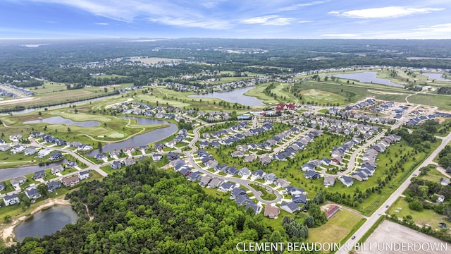13944 Harrington Lndg, Holland, MI 49424 - aerial overview of property's location with a nearby body of water and a golf course